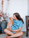 Kiss Your Dog Daily Dog Mom T-Shirt sold by Royal Collections and Co. made by Dapper Paw