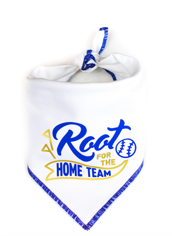 Root for the Home Team Kansas City Royals Baseball Bandana made by Royal Collections and Co.