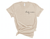 Minimal Dog Mom T-Shirt Tan made by Royal Collections and Co.