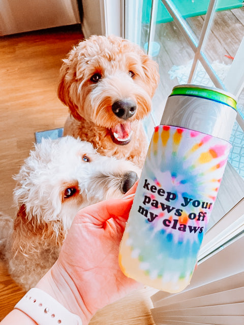 Keep your Paws off my Claws Slim Can Cooler