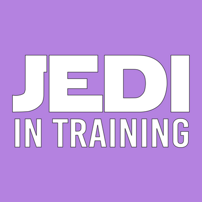 Jedi in Training text add on for Bark Wars Star Wars Blue Dog Bandana made by Royal Collections and Co.
