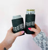 Let me Pet Your Dog please regular and slim can cooler koozie for dog moms black cheetah made by Dapper Paw sold by Royal Collections and Co. 