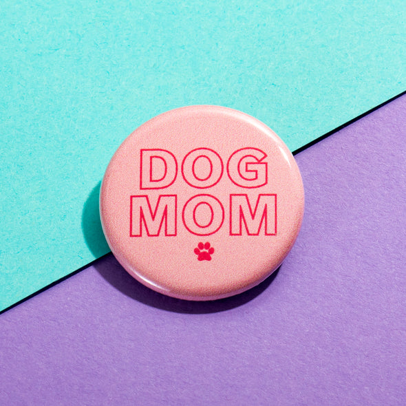 Pink Dog Mom Button sold by Royal Collections and Co. made by Dapper Paw