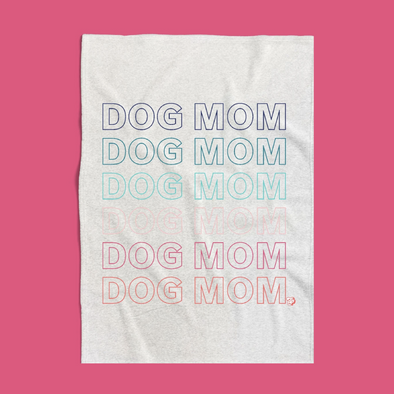 Rainbow Dog Mom Sweatshirt Blanket sold by Royal Collections and Co. made by Dapper Paw