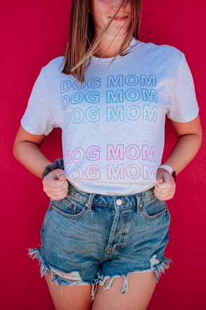 Rainbow Dog Mom T-Shirt sold by Royal Collections and Co.