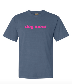 Minimal Dog Mom Tee - Navy