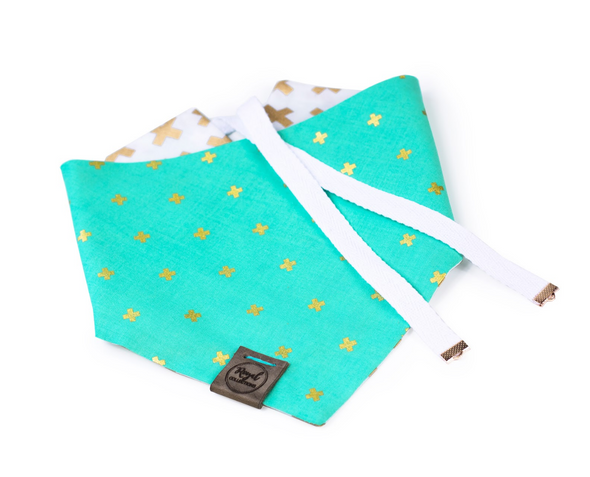 X Marks the Spot Reversible Dog Bandana made by Royal Collections and Co.