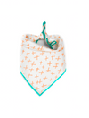 Peach and Aqua X Summer Dog Bandana made by Royal Collections and Co.