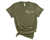 Royal Collections and Co. Minimal Dog Mom T-Shirt OLIVE