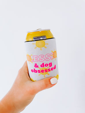 Blessed + Dog Obsessed Regular Can Cooler